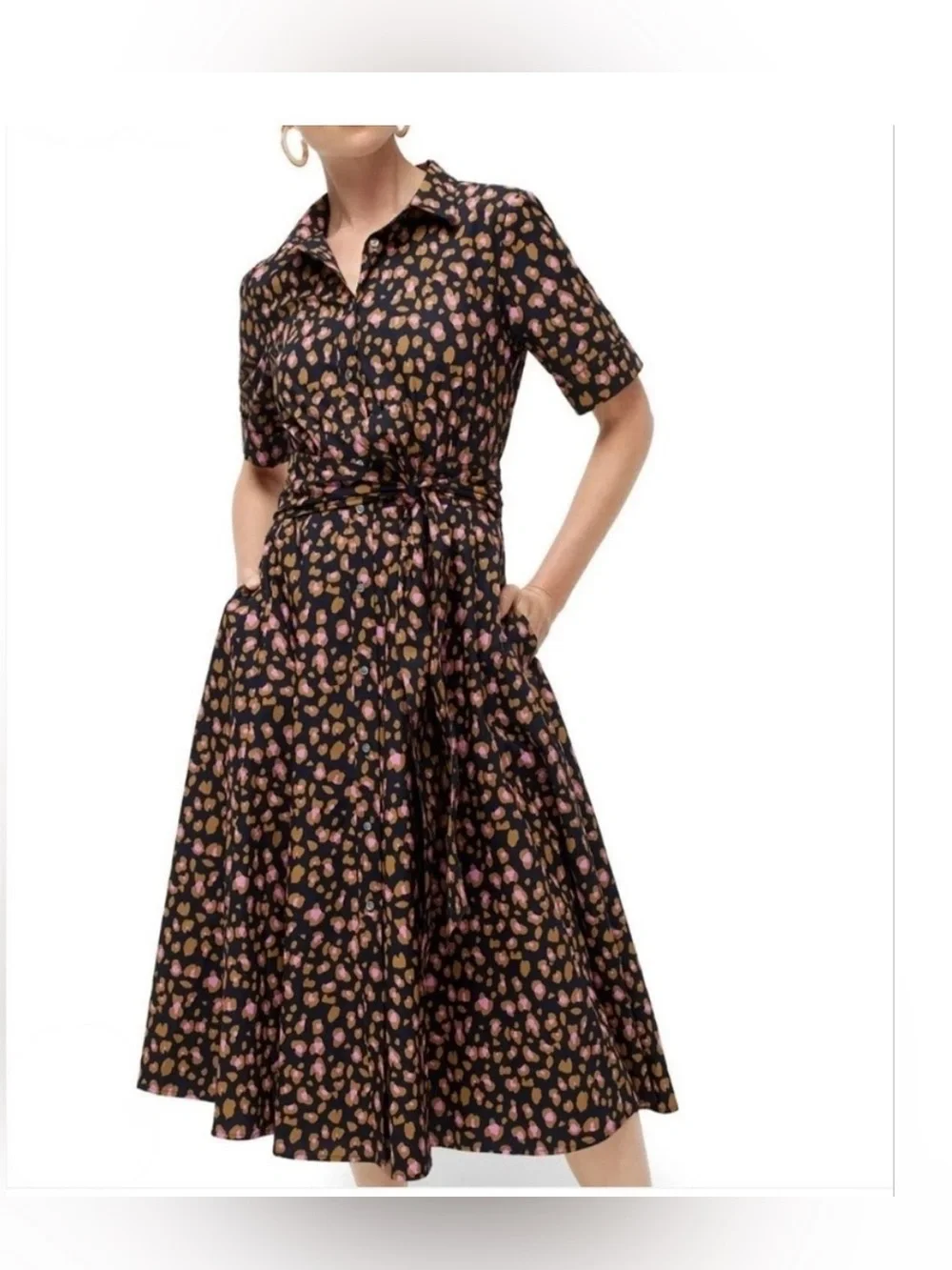 EUC J Crew shirt dress with pockets!